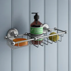 Chatsworth 1928 Traditional Large Soap Basket - Chrome -Victorian Plumbing Shop 003cht detail2