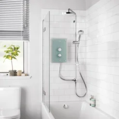 Mira Azora Dual 9.8 KW Electric Shower - Frosted Glass -Victorian Plumbing Shop 1.1634.156 d2