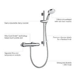Mira Coda Pro EV Thermostatic Bar Shower Mixer - Chrome -Victorian Plumbing Shop 1.1836.005 d1nnn