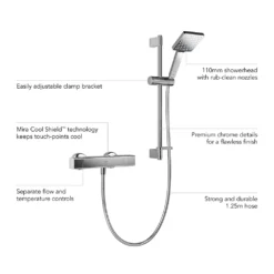 Mira Honesty EV Thermostatic Shower Mixer - Chrome -Victorian Plumbing Shop 1.1901.001 d1nnn