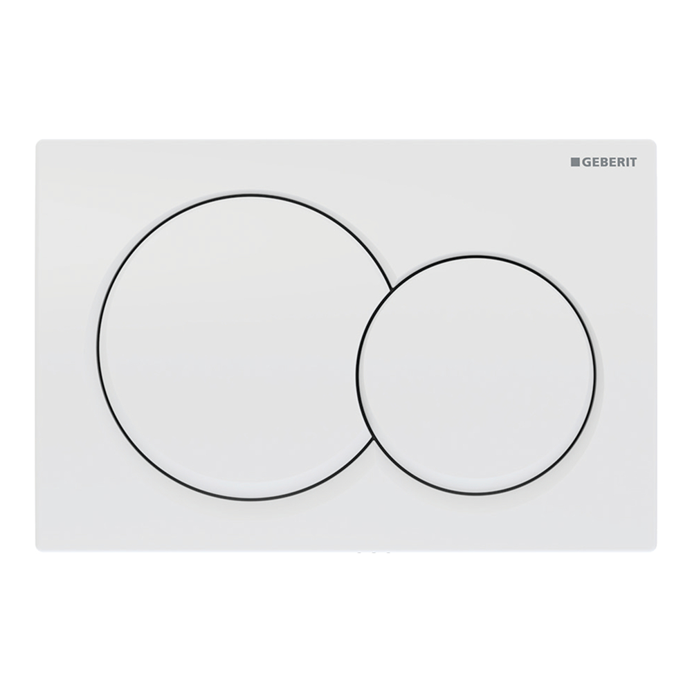 Geberit Alpha01 Round Dual Flush Plate - White 1 Geberit Alpha01 Round Dual Flush Plate - White