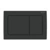 Geberit Alpha01 Square Dual Flush Plate - Matt Black