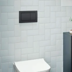 Geberit Alpha01 Square Dual Flush Plate - Matt Black -Victorian Plumbing Shop 115.055.14.1 3