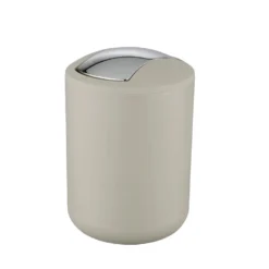Wenko Brasil Taupe Swing Cover Bin Small - 2 Litre