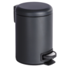 Wenko Leman 3 Litre Pedal Bin - Black -Victorian Plumbing Shop 22143800 l