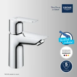 Grohe Start Edge Mono Basin Mixer -Victorian Plumbing Shop 24314001 d5