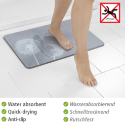 Wenko 60 X 39cm Bath Mat - Astera Grey -Victorian Plumbing Shop 25962100 ld1