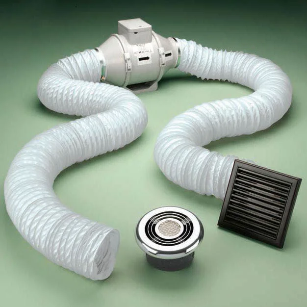 Hib. Cyclone White Wet Room Inline Fan With LED Lights - Warm White 2 Hib. Cyclone White Wet Room Inline Fan With LED Lights - Warm White - Image 2