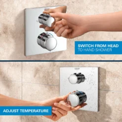 Grohe Precision Thermostat Concealed Shower System With Vitalio Comfort 250 -Victorian Plumbing Shop 34882000 4 743070