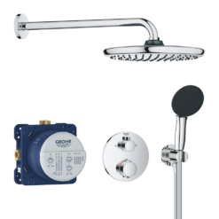 Grohe Precision Thermostat Concealed Shower System With Vitalio Start 250 -Victorian Plumbing Shop 34883000 1