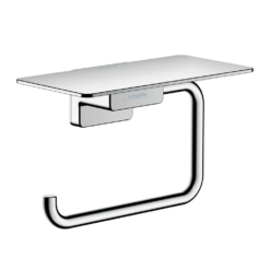 Hansgrohe AddStoris Chrome Toilet Roll Holder With Shelf -Victorian Plumbing Shop 41772000 l