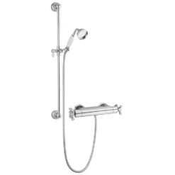 Chatsworth Traditional Crosshead Shower Bar Valve + Slider Rail Kit -Victorian Plumbing Shop 61axsvsr detail1