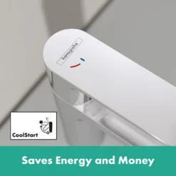 Hansgrohe Rebris S CoolStart Single Lever Basin Mixer 110 With Pop-up Waste - Chrome -Victorian Plumbing Shop 72519000 d1a