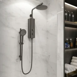 AQUAS AquaMax Flex Manual Smart 9.5KW Gunmetal Grey Electric Shower -Victorian Plumbing Shop a000555 lrg