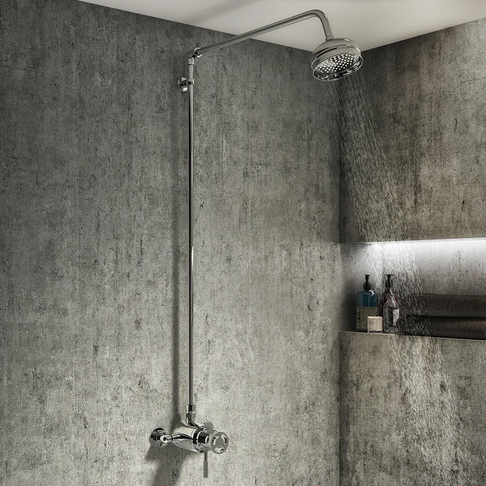 Premier® Nuie Traditional Shower Rigid Riser Kit With Swivel - Chrome 3 Premier® Nuie Traditional Shower Rigid Riser Kit With Swivel - Chrome - Image 3