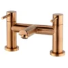 Arezzo Round Brushed Bronze Bath Filler Tap 8 Arezzo Round Brushed Bronze Bath Filler Tap -Victorian Plumbing Shop abrzrbft l