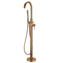 Arezzo Brushed Bronze Freestanding Bath Tap With Shower Mixer 7 Arezzo Brushed Bronze Freestanding Bath Tap With Shower Mixer -Victorian Plumbing Shop abrzrfst l