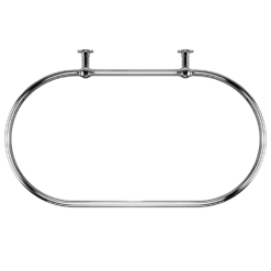 Croydex Wall Mounted Roll Top Bath Shower Curtain Rail - Chrome -Victorian Plumbing Shop ad210241wks l3