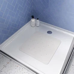 Croydex Anti-Bacterial White Shower Tray Mat 530 X 530mm -Victorian Plumbing Shop ag183622 d5