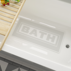 Croydex White Non-Slip Bath Mat With Secure Grip Suction Cups, With Hygiene 'n' Clean 340 X 760mm -Victorian Plumbing Shop ag340022h 4