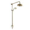 Hudson Reed Victorian Grand Rigid Riser Kit With Diverter - Brushed Brass -Victorian Plumbing Shop am8120l3