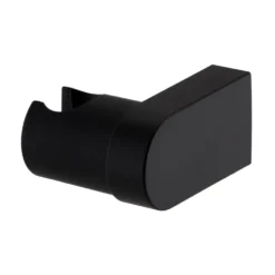 Arezzo Round Matt Black ABS Modern Wall Mounted Handset Holder