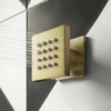 Arezzo Brushed Brass Body Jet - 4 X Slim Square Jets