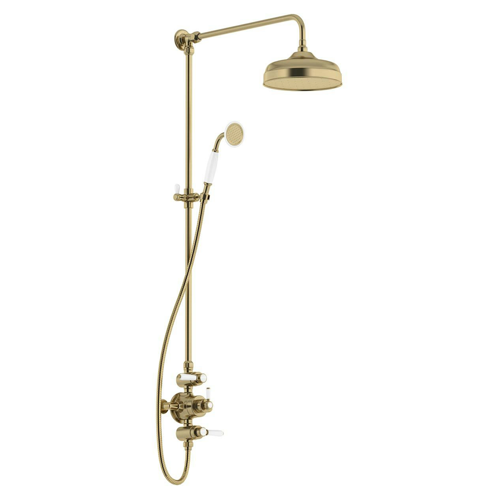 The Bath Co. Aylesford Vintage Brushed Brass Exposed Dual Function Shower System 5 The Bath Co. Aylesford Vintage Brushed Brass Exposed Dual Function Shower System - Image 5