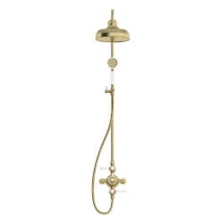 The Bath Co. Aylesford Vintage Brushed Brass Exposed Dual Function Shower System 11 The Bath Co. Aylesford Vintage Brushed Brass Exposed Dual Function Shower System -Victorian Plumbing Shop ayle040 l4