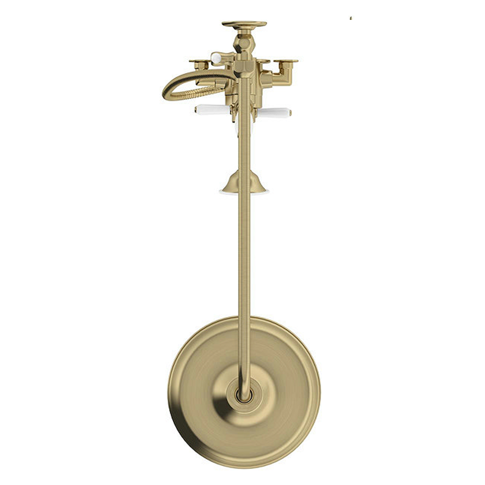 The Bath Co. Aylesford Vintage Brushed Brass Exposed Dual Function Shower System 2 The Bath Co. Aylesford Vintage Brushed Brass Exposed Dual Function Shower System - Image 2