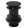 Arezzo Matt Black Slotted Easy Clean Click Clack Basin Waste -Victorian Plumbing Shop az16semblrg