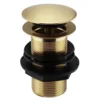 Arezzo Brushed Brass Unslotted Easy Clean Click Clack Basin Waste -Victorian Plumbing Shop az16uebb l