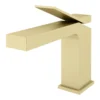 Arezzo Leva Mono Basin Mixer Tap Brushed Brass