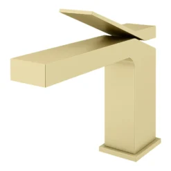 Arezzo Leva Mono Basin Mixer Tap Brushed Brass
