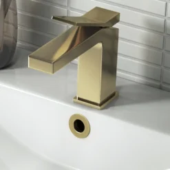 Arezzo Leva Mono Basin Mixer Tap Brushed Brass 6 Arezzo Leva Mono Basin Mixer Tap Brushed Brass -Victorian Plumbing Shop az42bb detail03