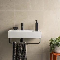 Arezzo Fluted Round Matt Black Basin Mono Mixer -Victorian Plumbing Shop az8tmbf d6