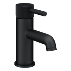 Arezzo Fluted Round Matt Black Basin Mono Mixer -Victorian Plumbing Shop az8tmbfdetailv1