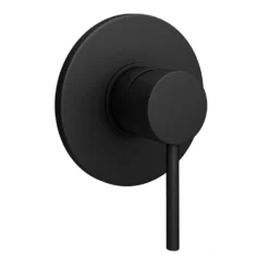 Arezzo Matt Black Round Concealed Manual Shower Valve -Victorian Plumbing Shop azbkmsv d1a