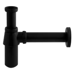 Arezzo Matt Black Traditional Basin Bottle Trap