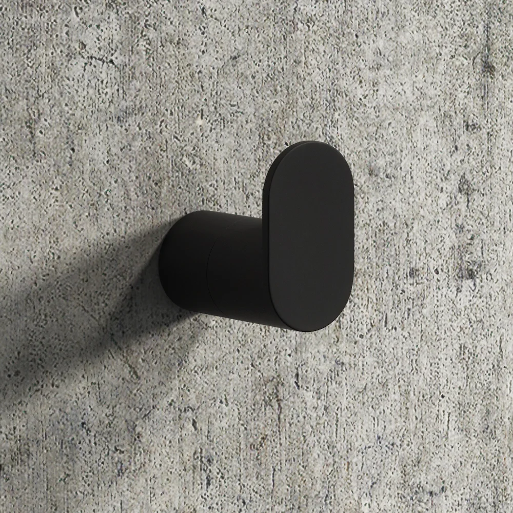 Arezzo Matt Black Robe Hook 3 Arezzo Matt Black Robe Hook - Image 3