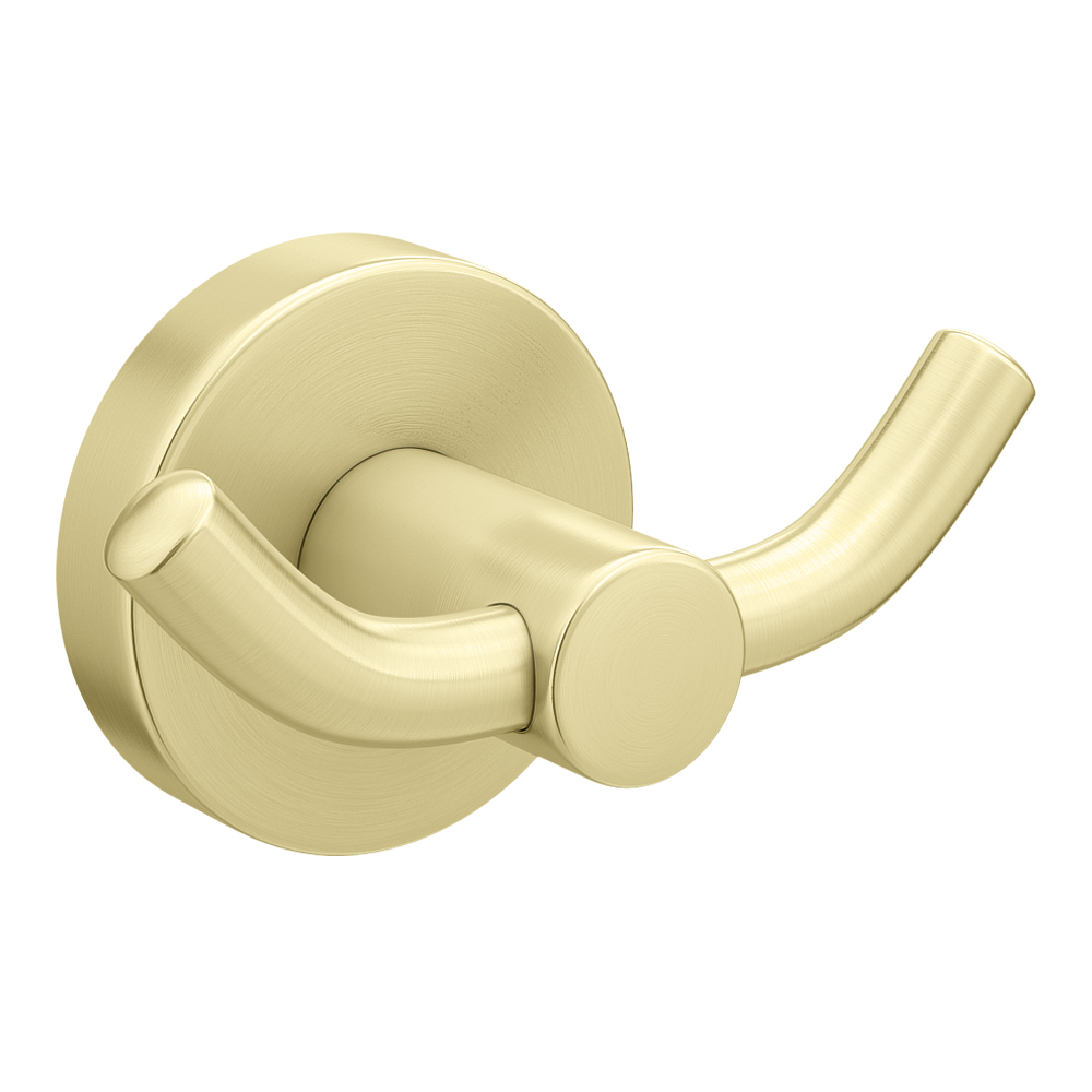 Arezzo Brushed Brass Round Double Robe Hook 1 Arezzo Brushed Brass Round Double Robe Hook