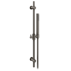 Arezzo Gunmetal Grey Modern Slide Rail Kit With Pencil Shower Handset