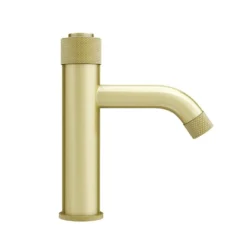 Arezzo Brushed Brass Industrial Style 1-Touch Basin Tap -Victorian Plumbing Shop azis1tbb d5