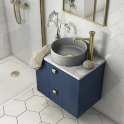 Arezzo Brushed Brass Industrial Style High Rise Basin Mixer -Victorian Plumbing Shop azisbb01t n d2