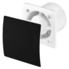 Arezzo 100mm Turbo Extractor Fan - Timer - Matt Black -Victorian Plumbing Shop azkwt1tblk lrg