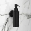 Arezzo Matt Black Round Wall Mounted Soap Dispenser -Victorian Plumbing Shop azmbsdnl