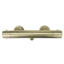 Arezzo Brushed Brass Round Thermostatic Bar Shower Valve