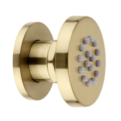 Arezzo Brushed Brass Body Jet - 1 X Slim Round Jet -Victorian Plumbing Shop azrdjbb l2a