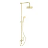 Arezzo Brushed Brass Rigid Riser Kit With Shower Head, Handshower & Diverter -Victorian Plumbing Shop azrr03bb d1a