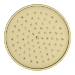 Arezzo Brushed Brass Dual Exposed Valve With Rigid Riser Kit, 195mm Shower Head, Handshower & Diverter